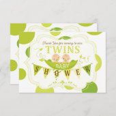 Deux pois dans une cosse jumelle le Merci (Devant / Derrière)