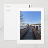 Deux ponts avec carte postale River (Devant / Derrière)