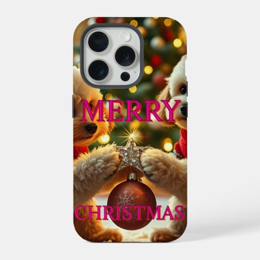 DEUX POODLES CÉLÉBRANT NOËL (Verso)