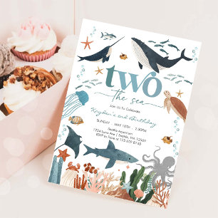 Deux pour la mer Invitation pour les 2 ans sous la