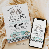 Deux rapide Invitation Anniversaire Fête Voiture I