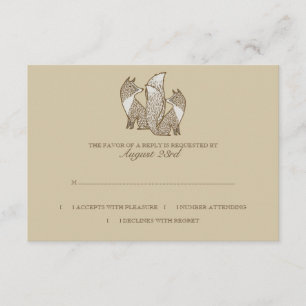 Deux Renards Faire-part de mariage rsvp
