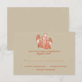 Deux Renards Faire-part de mariage rsvp (Devant / Derrière)