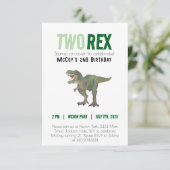 Deux Rex Trex Dinosaur Invitation Anniversaire 2 a (Debout devant)