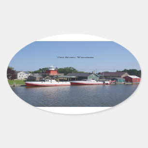 Deux rivières, autocollant du Wisconsin