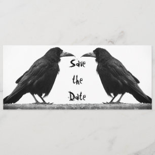 Deux Rooks Goth Enregistrer la carte d'invitation