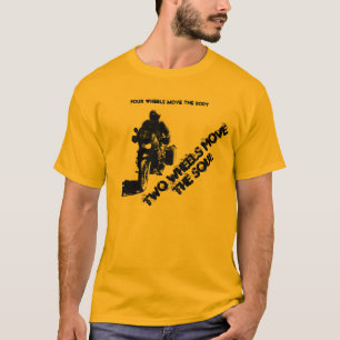 Deux roues déplacent le T-shirt d'âme