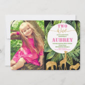 Deux sauvages 2ème anniversaire photo invitation r (Devant)