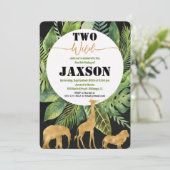 Deux sauvages invitations garçon de 2ème anniversa (Debout devant)