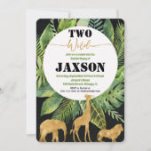 Deux sauvages invitations garçon de 2ème anniversa (Devant)