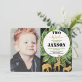 Deux sauvages invitations garçon de 2ème anniversa (Debout devant)