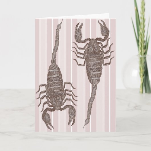 Deux scorpions - Carte d'anniversaire pour Scorpio (Devant)