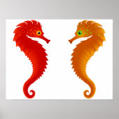 Deux Seahors Sea Life Poster (Devant)