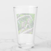 Deux Singes Vertes Assis Dans Un Verre D'Arbre (Dos)