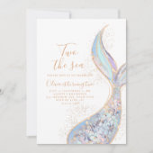 DEUX Sirène de mer 2e Invitation anniversaire (Devant)