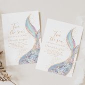 DEUX Sirène de mer 2e Invitation anniversaire