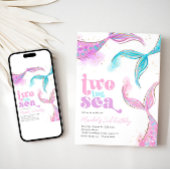 Deux sirènes de mer Invitation d'anniversaire