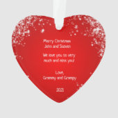 Deux Snowmen à lunettes lors d'un Noël enneigé (dos)