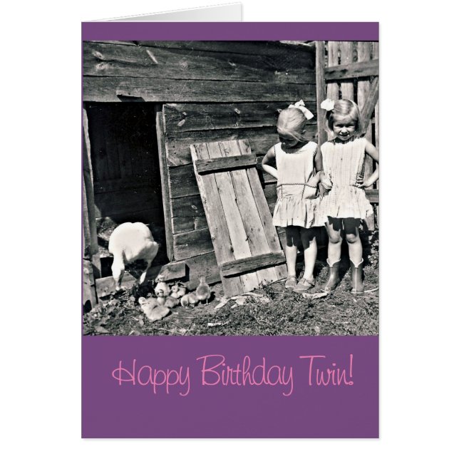 Deux soeurs Carte Anniversaire (Devant)