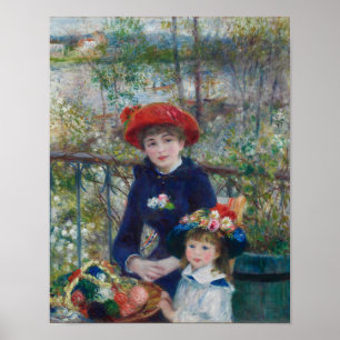 Deux Sœurs sur la Terrasse par Renoir Impression
