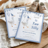 Deux sots Goose Boy 2e Invitation de fête d'annive