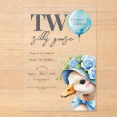 Deux soyeux Goose Boy 2e Invitation anniversaire (Recto)