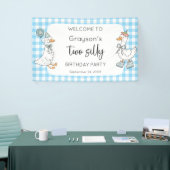 Deux soyeux oie bleu 2e anniversaire bannière de b (Salon professionnel)