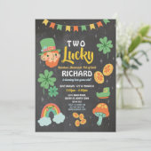 Deux St. Patricks Jour 2e anniversaire Invitation (Debout devant)