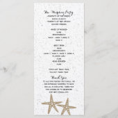 Deux Starfish Beach Fête des mariées programme de  (Dos)