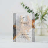 Deux Starfish & Sand, Beach Wedding Carte de répon (Debout devant)