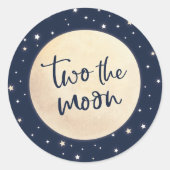 Deux Stickers de fête d'anniversaire de la Lune po (Devant)