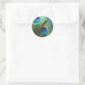 Deux Stickers Peacock Bleu Plumes (Sac)