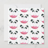 Deux Sucrés | Invitation d'anniversaire Panda Donu (Dos)