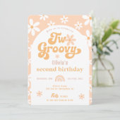 Deux Super Boho Arch 2e Invitation anniversaire (Debout devant)