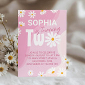 Deux Super Daisy 2e Invitation d'anniversaire