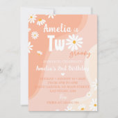 Deux Super Daisy 2e Invitation d'anniversaire (Devant)