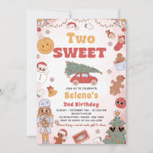 Deux Super doux Noël 2e Invitation anniversaire (Devant)