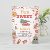 Deux Super doux Noël 2e Invitation anniversaire (Debout devant)