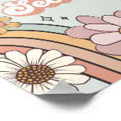 Deux Super Floral 2e Anniversaire Affiche de bienv (Coin)