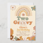 Deux Super Floral Arc-en-ciel 2e Invitation annive (Devant)