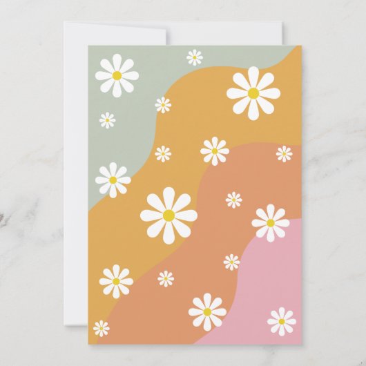 Deux Super Retro Daisy 2e Invitation d'anniversair (Dos)