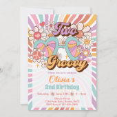 Deux Super Retro été 2e anniversaire Invitation (Devant)