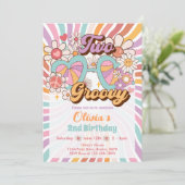 Deux Super Retro été 2e anniversaire Invitation (Debout devant)