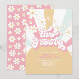 Deux Super Retro Sunshine Summer Invitation