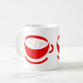 Deux tasses à café rouge avec étoiles (Devant gauche)