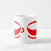 Deux tasses à café rouge avec étoiles (Centre)