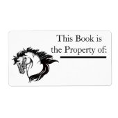 Deux têtes de cheval Étiquette de réservation (Devant)