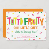Deux Ti Fruiti Invitation de fête d'anniversaire (Devant / Derrière)