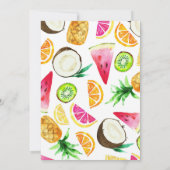 Deux Tii Fruité Anniversaire Carte Invitation Tour (Dos)