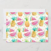 Deux Tii Frutti Girl Twins Anniversaire Invitation (Dos)